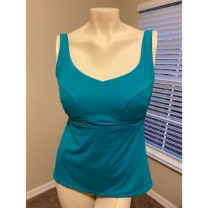 Athleta blue green tankini swimsuit
